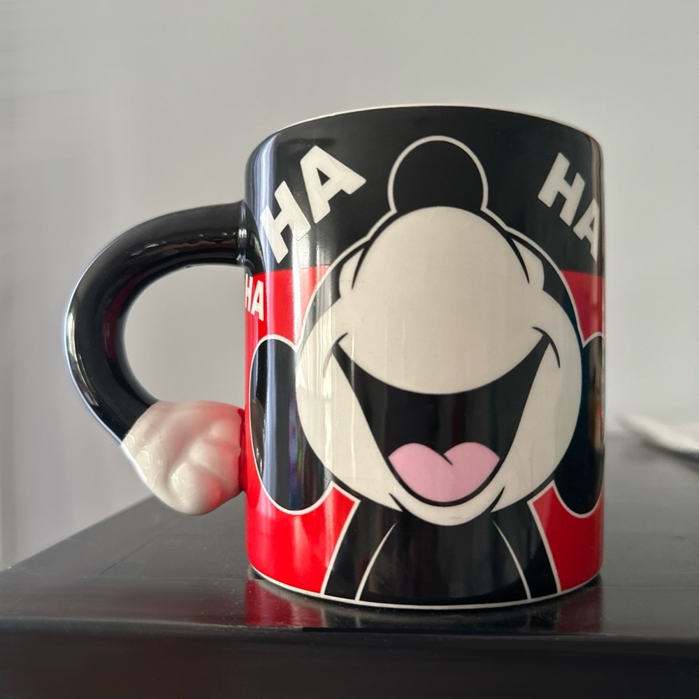 Disney Black and Red HA HA HA Laughing Character Mug